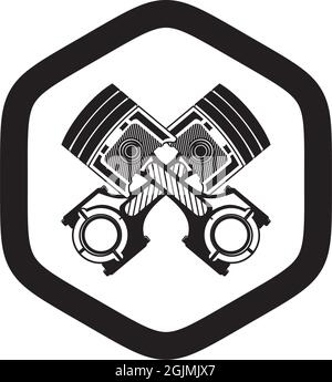 Vorlage für Vektordarstellung des Kolbensymbols Stock Vektor