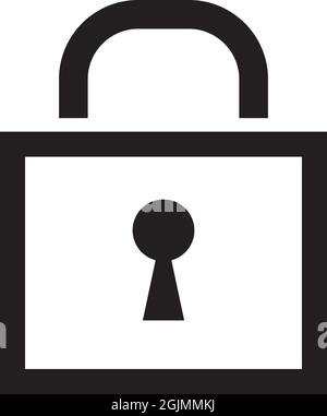 Vektorvorlage für das Logo mit Vorhängeschloss-Symbol-Design Stock Vektor