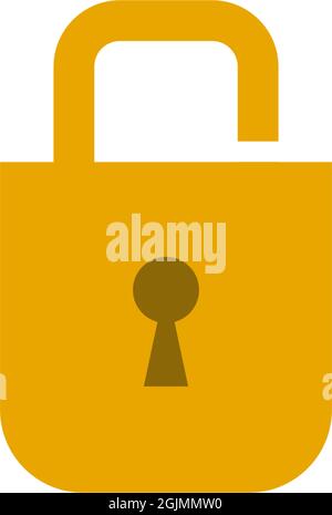 Vektorvorlage für das Logo mit Vorhängeschloss-Symbol-Design Stock Vektor