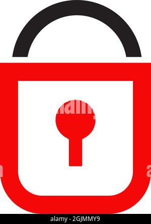 Vektorvorlage für das Logo mit Vorhängeschloss-Symbol-Design Stock Vektor