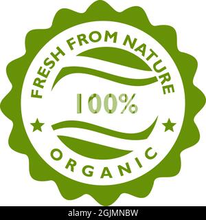 Organische Produkt Emblem Logo Vorlage Design Vektor Illustration Stock Vektor