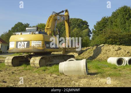 Baustelle in Kalletal-Hohenhausen, Deutschland Stockfoto