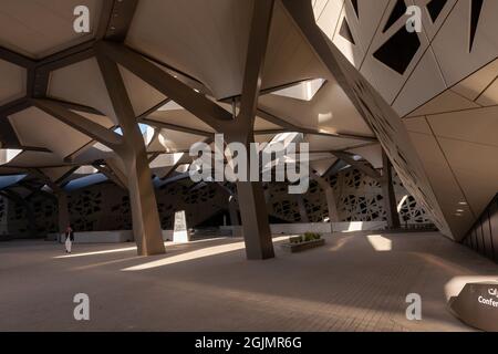 Riad, Saudi-Arabien - 30. Dezember 2017: EINGANGSBEREICH DES APEX Convention Center Stockfoto