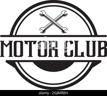 Motor Club Emblem Logo Design Inspiration Vektor Illustration Vorlage Stock Vektor