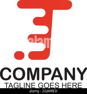T Motion Letter Logo Design Vektor-Vorlage ilustration Stock Vektor