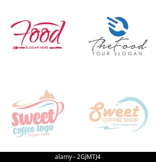 Food Mark Restaurant Coffee Shop Logo Design Stock Vektor