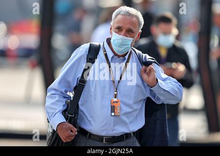 Monza, Italien. September 2021. Chase Carey (USA). Großer Preis von Italien, Samstag, 11. September 2021. Monza Italien. Quelle: James Moy/Alamy Live News Stockfoto