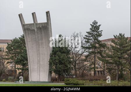 Luftlift-Denkmal in Berlin Tempelhof aus dem Jahr 1951 zur Zeit des Kalten Krieges Stockfoto