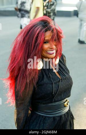 New York, USA. September 2021. Chaka Khan bei der Coach Fashion Show während der Frühjahr/Sommer 2022 Kollektionen Fashion Show auf der New York Fashion Week in New York, NY am 10. September 2021. (Foto von Jonas Gustavsson/Sipa USA) Quelle: SIPA USA/Alamy Live News Stockfoto