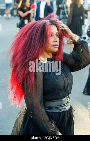 New York, USA. September 2021. Chaka Khan bei der Coach Fashion Show während der Frühjahr/Sommer 2022 Kollektionen Fashion Show auf der New York Fashion Week in New York, NY am 10. September 2021. (Foto von Jonas Gustavsson/Sipa USA) Quelle: SIPA USA/Alamy Live News Stockfoto