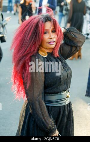 New York, USA. September 2021. Chaka Khan bei der Coach Fashion Show während der Frühjahr/Sommer 2022 Kollektionen Fashion Show auf der New York Fashion Week in New York, NY am 10. September 2021. (Foto von Jonas Gustavsson/Sipa USA) Quelle: SIPA USA/Alamy Live News Stockfoto