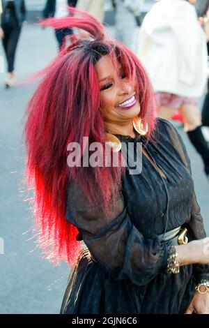 New York, USA. September 2021. Chaka Khan bei der Coach Fashion Show während der Frühjahr/Sommer 2022 Kollektionen Fashion Show auf der New York Fashion Week in New York, NY am 10. September 2021. (Foto von Jonas Gustavsson/Sipa USA) Quelle: SIPA USA/Alamy Live News Stockfoto