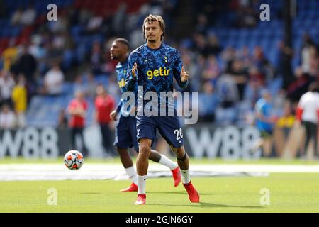 London, Großbritannien. September 2021. 11. September 2021; Selhurst Park, Crystal Palace, London, England; Premier League Fußball, Crystal Palace gegen Tottenham Hotspur: DELE Alli von Tottenham Hotspur Aufwärmen Credit: Action Plus Sports Images/Alamy Live News Stockfoto