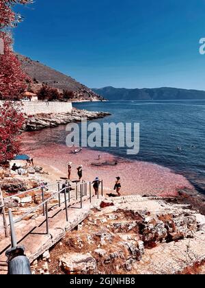 Am Strand entspannen. Stockfoto