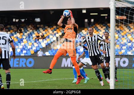 Diego Armando Maradona Stadium, Neapel, Italien, 11. September 2021, Juventus' Torwart Wojciech Szczesny im Einsatz während des Spiels SSC Napoli gegen Juventus FC - Italienischer Fußball Serie A Stockfoto