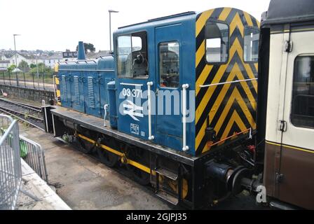 BR Class 03 Diesel Rangierlokomotive betrieben von Dartmouth Steam Railway, in Paignton, Devon, England, UK. Stockfoto