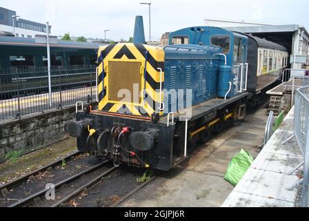 BR Class 03 Diesel Rangierlokomotive betrieben von Dartmouth Steam Railway, in Paignton, Devon, England, UK. Stockfoto