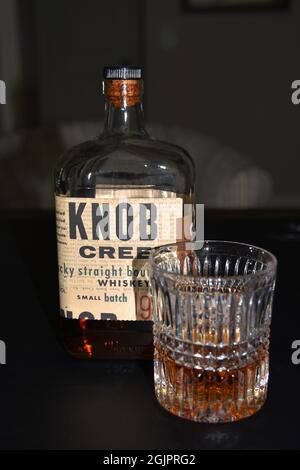 Knob Creek Kentucky Bourbon Whisky Stockfoto