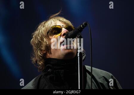 Glasgow, Großbritannien. September 2021. IM BILD: Liam Gallacher, titelt Primal Screadie Hauptbühne auf der TRNSMT 2021. Quelle: Colin Fisher/Alamy Live News Stockfoto