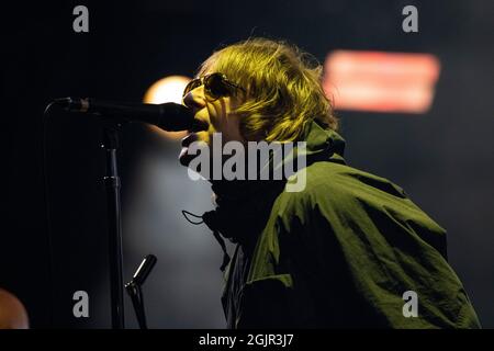 Glasgow, Großbritannien. September 2021. IM BILD: Liam Gallacher, titelt Primal Screadie Hauptbühne auf der TRNSMT 2021. Quelle: Colin Fisher/Alamy Live News Stockfoto