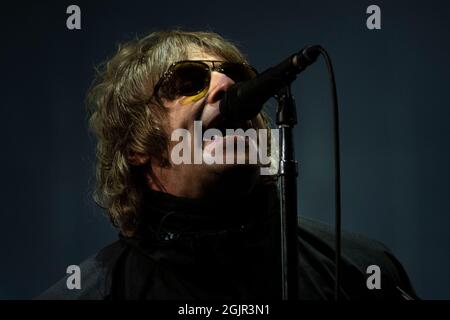 Glasgow, Großbritannien. September 2021. IM BILD: Liam Gallacher, titelt Primal Screadie Hauptbühne auf der TRNSMT 2021. Quelle: Colin Fisher/Alamy Live News Stockfoto