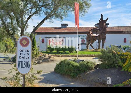 Die Wilson Winery während eines wunderschönen Herbstes an der Dry Creek AVA, Healdsburg (Sonoma) CA Stockfoto