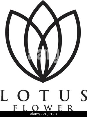 Lotus Blume Logo Design Inspiration Vektor Illustration Vorlage Stock Vektor