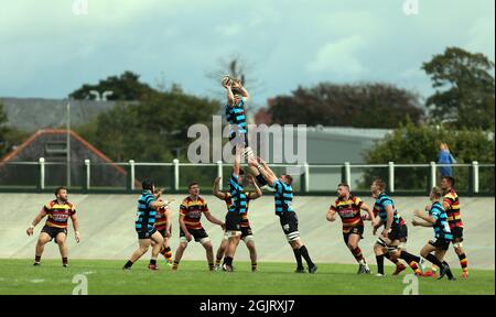 Carmarthen Quins RFC / Cardiff RFC 2021 Stockfoto