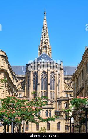 Die Rückseite der Kathedrale des Guten Hirten in San Sebastian, Spanien Stockfoto