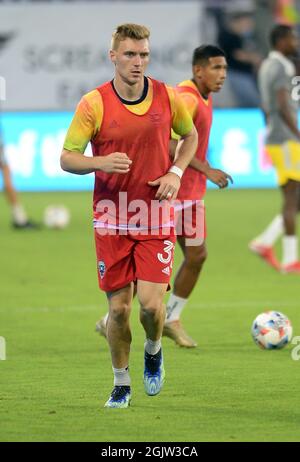 Washington, DC, USA. August 2021. 20210828 - D.C. United Mittelfeldspieler JULIAN GRESSEL (30) wärmt sich vor dem MLS-Spiel gegen die Philadelphia Union im Audi-Feld in Washington auf. (Bild: © Chuck Myers/ZUMA Press Wire) Stockfoto