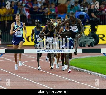 Zürich, 09. Sep 2021 3000m Läufer im Einsatz während der Wanda Diamond League im Litzigrund Stadion Zürich Schweiz am 09 2021. September Glen Stockfoto