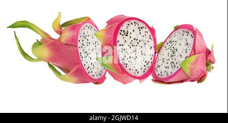 Drachenfrucht isoliert auf weißem Hintergrund Stockfoto