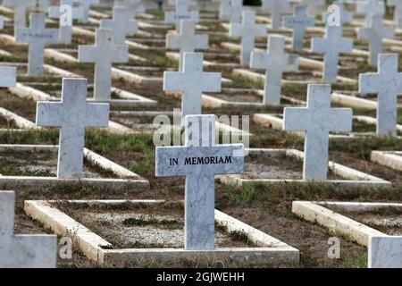 Venafro, Italien - 2. September 2021. Der französische Kriegsfriedhof Stockfoto