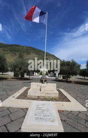 Venafro, Italien - 2. September 2021. Der französische Kriegsfriedhof Stockfoto