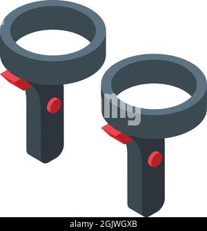 VR-Sticks Symbol isometrischer Vektor. Virtuelle Realität. AR-Technik Stock Vektor