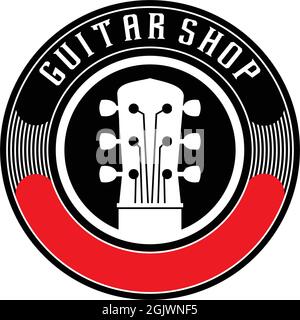 Gitarre Logo Design Inspiration Vektor Vorlage Stock Vektor