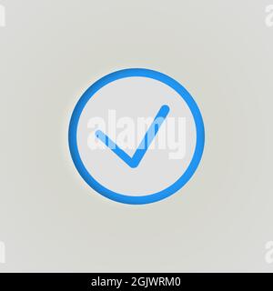 Aktivieren Sie das Kontrollkästchen Symbol Web Bunte Pfeil nach unten scrollen, Mobile und Business weißen Hintergrund Stockfoto