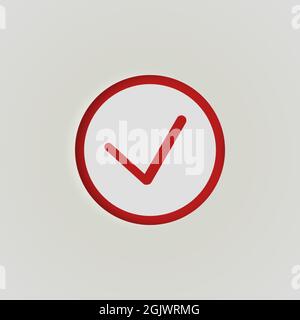 Aktivieren Sie das Kontrollkästchen Symbol Web Bunte Pfeil nach unten scrollen, Mobile und Business weißen Hintergrund Stockfoto