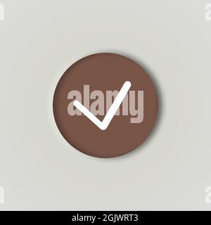 Aktivieren Sie das Kontrollkästchen Symbol Web Bunte Pfeil nach unten scrollen, Mobile und Business weißen Hintergrund Stockfoto