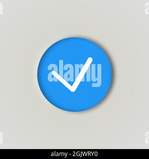 Aktivieren Sie das Kontrollkästchen Symbol Web Bunte Pfeil nach unten scrollen, Mobile und Business weißen Hintergrund Stockfoto