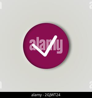 Aktivieren Sie das Kontrollkästchen Symbol Web Bunte Pfeil nach unten scrollen, Mobile und Business weißen Hintergrund Stockfoto