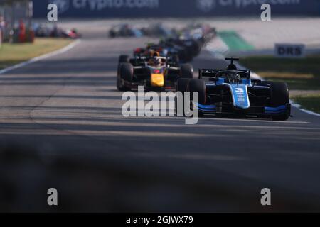 Monza, Italien. September 2021. 03 Zhou Guanyu (chn), UNI-Virtuosi Racing, Dallara F2, Action während des 5. Laufs der FIA Formel-2-Meisterschaft 2021 vom 9. Bis 12. September 2021 auf dem Autodromo Nazionale di Monza in Monza, Italien - Foto Sebastiaan Rozendaal / Dutch Photo Agency / DPPI Credit: DPPI Media/Alamy Live News Stockfoto