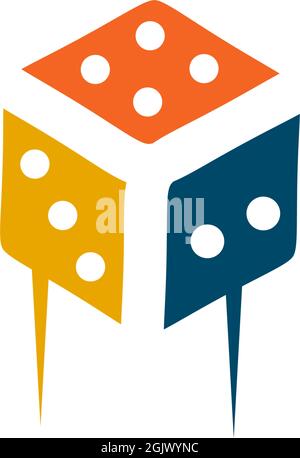 Würfel Symbol Logo Design Inspiration Vektor Vorlage Stock Vektor