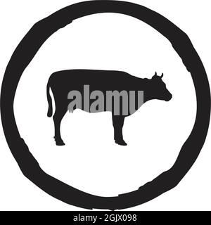 Vektorvorlage für das Cow Cattle Logo im inspirierenden Design Stock Vektor