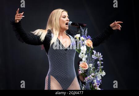 Lyra beim TRNSMT Festival im Glasgow Green in Glasgow. Bilddatum: Sonntag, 12. September 2021. Stockfoto