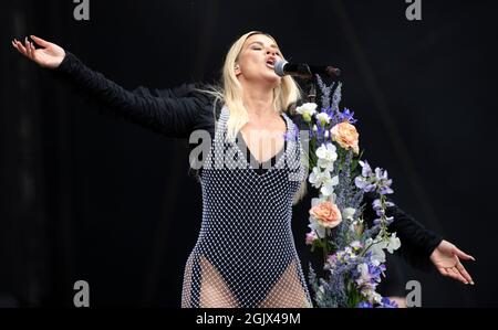 Lyra beim TRNSMT Festival im Glasgow Green in Glasgow. Bilddatum: Sonntag, 12. September 2021. Stockfoto