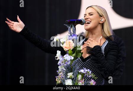 Lyra beim TRNSMT Festival im Glasgow Green in Glasgow. Bilddatum: Sonntag, 12. September 2021. Stockfoto