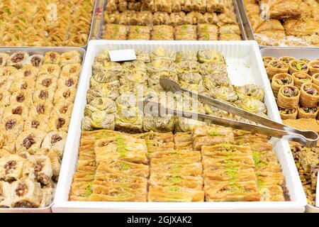 Traditionelles türkisches, arabisches Dessert Baklava Stockfoto