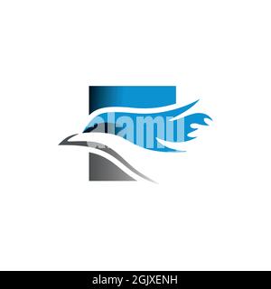 Abstrakt Adler Kopf Logo Symbol flach Vektor Konzept Grafik einfach stilvolles Design Stock Vektor