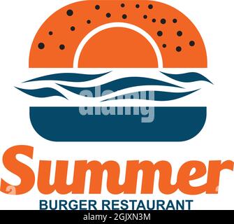 Burger Logo Design Inspiration Symbol Vektor Illustration Vorlage Stock Vektor